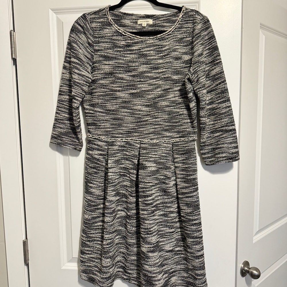 MAX STUDIO Pleated Knit Dress